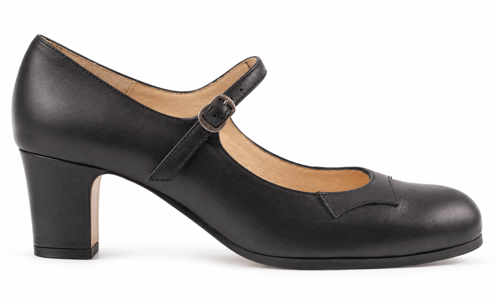Flamenco Shoe Begoña Cervera. Basic in Leather. Heel 6 cm