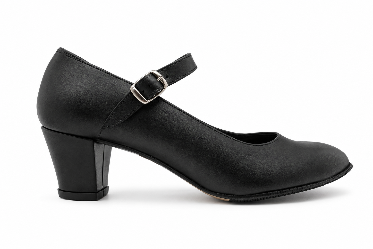 Chaussures en cuir avec bride et clous pour danseuses de flamenco débutantes